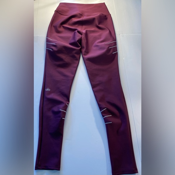 Alo Yoga High waist  Sequence  Legging  Black Plum  Large  NWOT - Picture 10 of 10